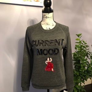 Bow & Drape sequined sweatshirt